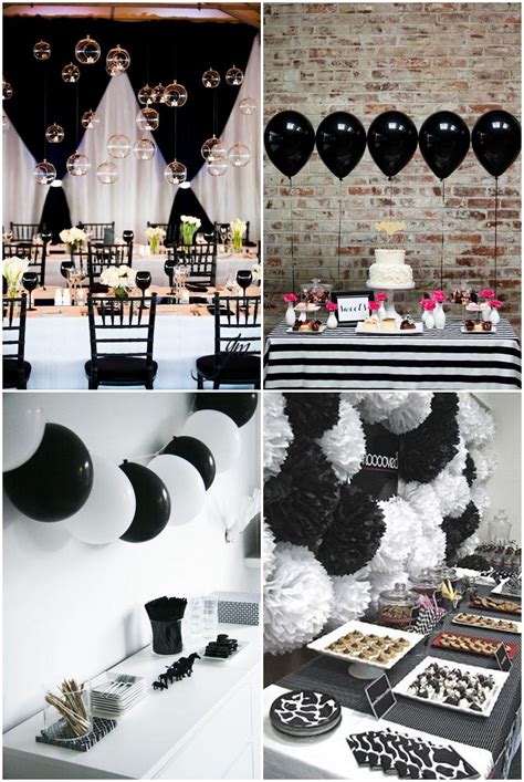 decoration party black and white